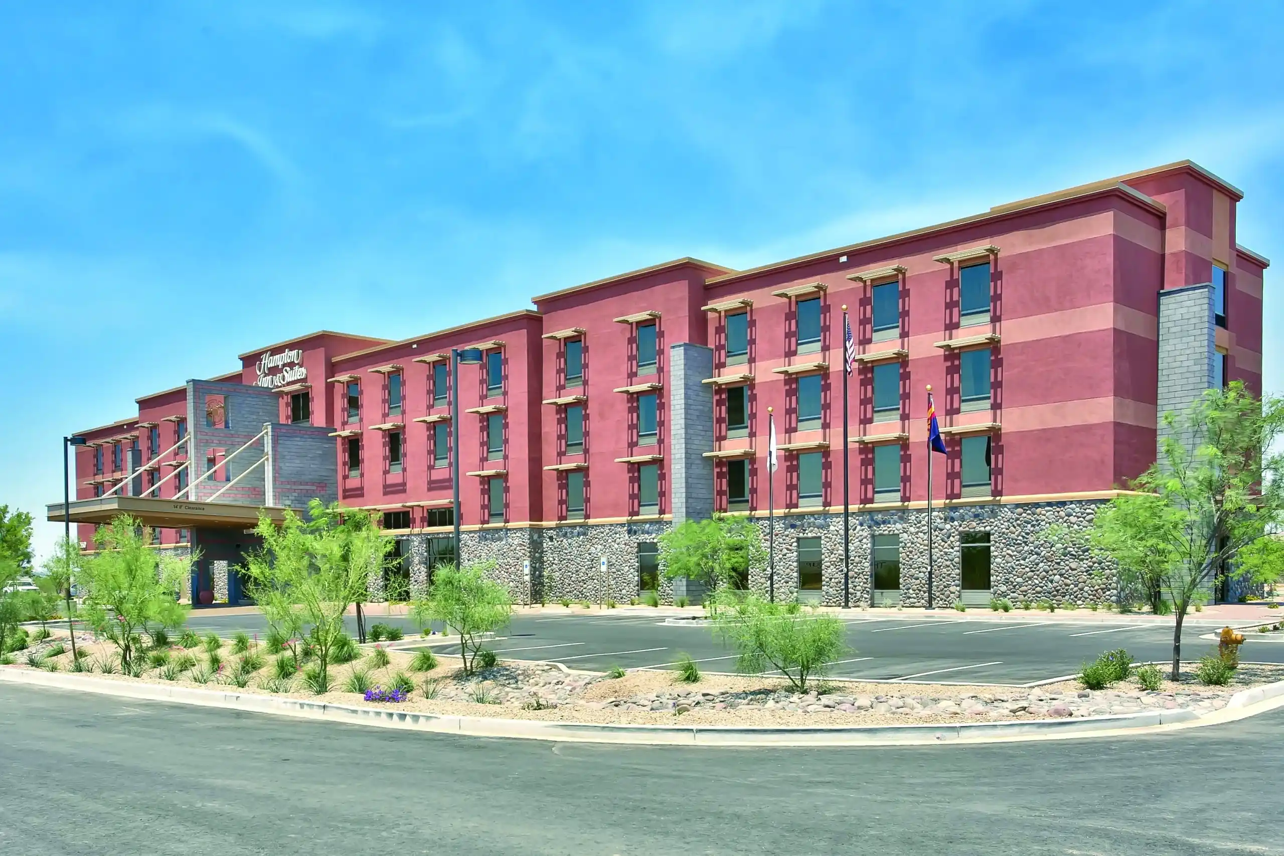 Exterior view of Hampton Inn & Suites Scottsdale Talking Stick hotel building